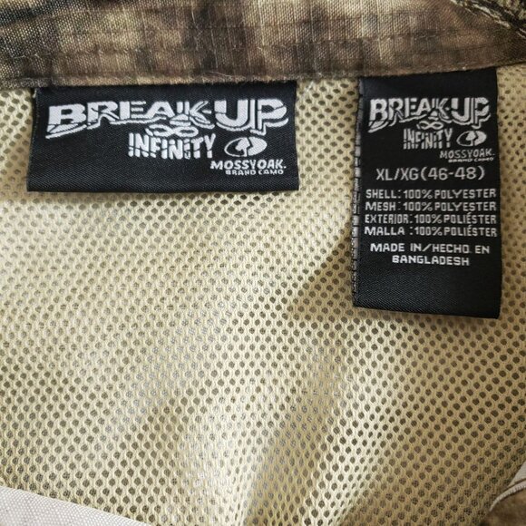 Mossy Oak Vented Hunting Shirt Men's Size XL 46-48 Break Up Infinity Camouflage - Picture 6 of 8